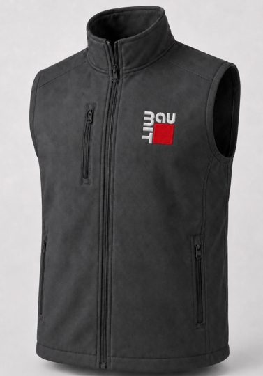 Softshell brezrokavnik z vezenim logotipom Baumit